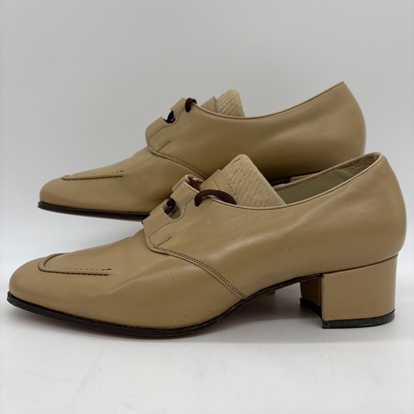 FSP Shoes by Musebeck Shoes - Vtg FSP Shoes Musebeck Womens 6.5 C/A Oxford Pumps Comfort Flex Taupe Leather US